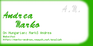andrea marko business card