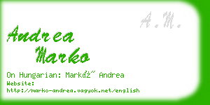 andrea marko business card